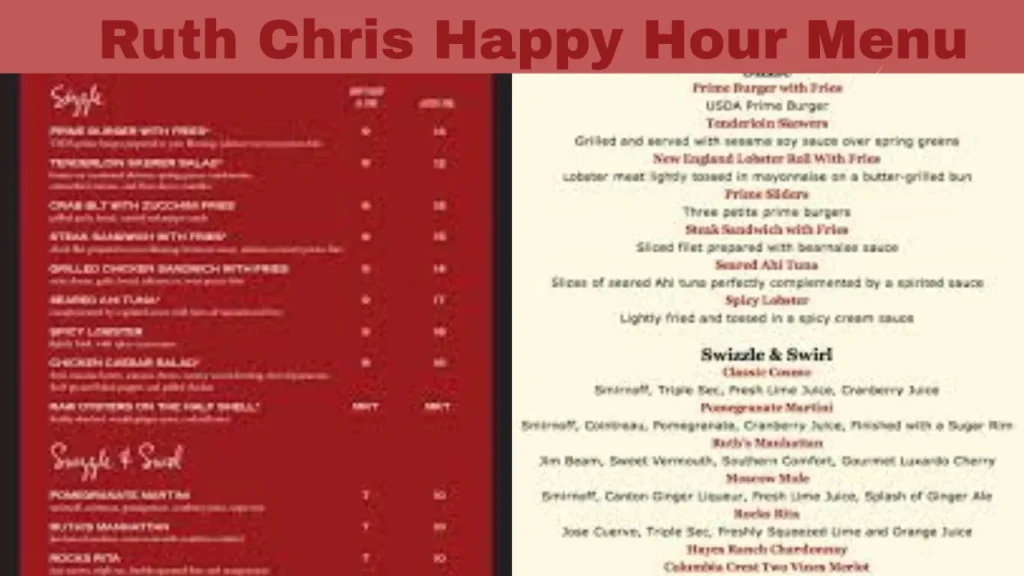 Ruth Chris Happy Hour Menu