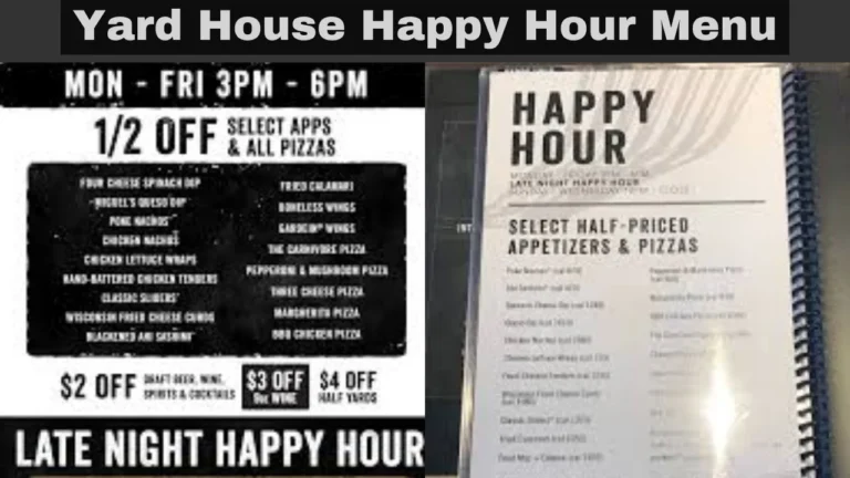 yard house happy hour menu